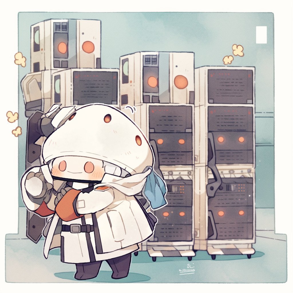 **a kawaii robot using a data center --style cute --niji 5** - Image #2