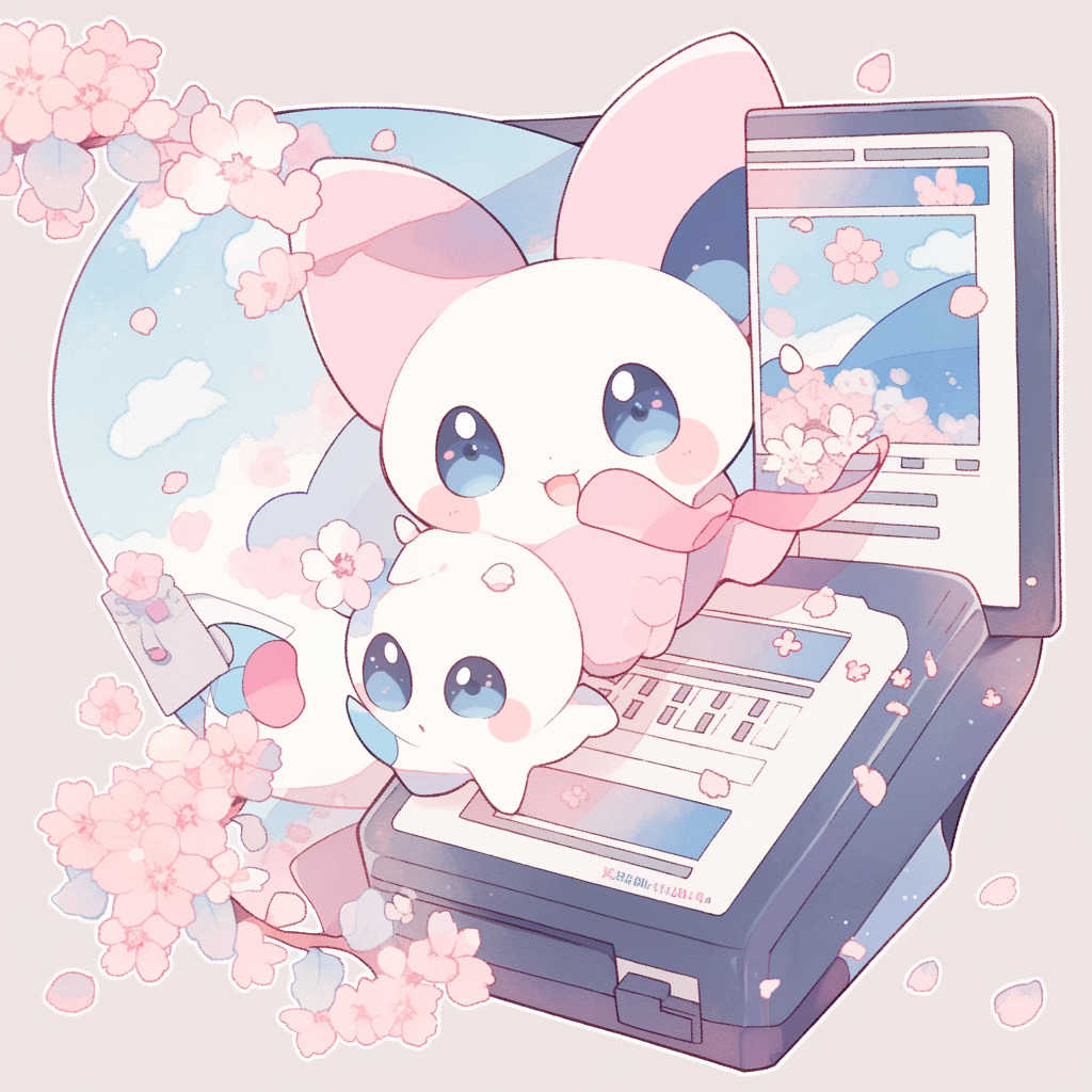 **a kawaii computer using a screen --style cute --niji 5** - Image #3