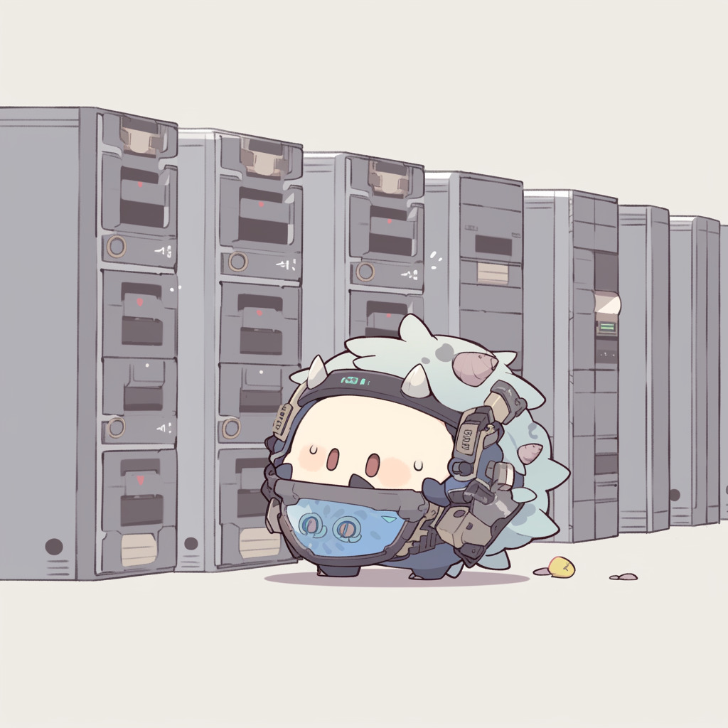 **a kawaii mecha using a data center --style cute --niji 5** - Image #3