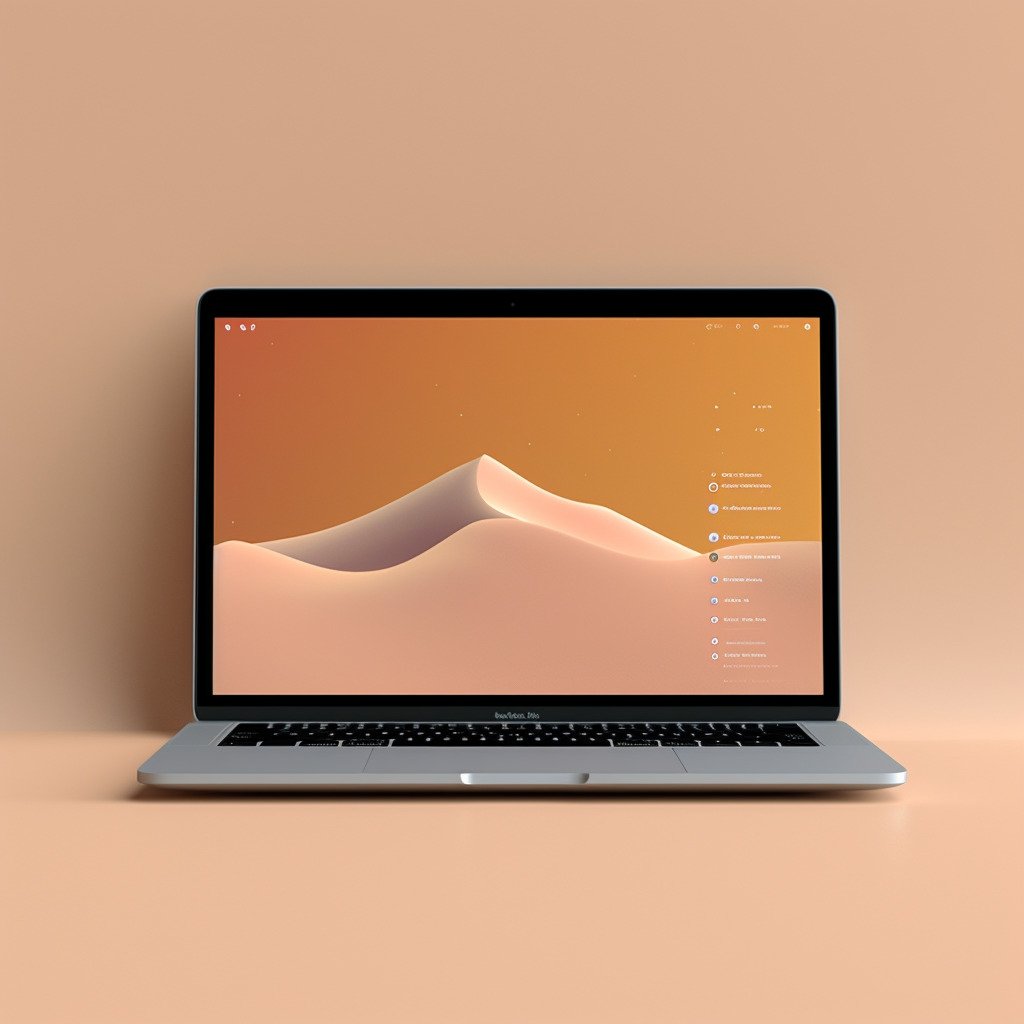 **a minimalist website on a computer. Marketing reports --v 5.1** - Image #3